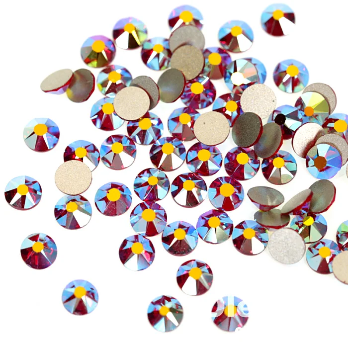 Oleeya Factory Wholesale Free Sample Glass 2088 Capri Blue AB Flatback Non Hotfix Rhinestones for Watches and Costumes