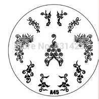 2015 new A Series A45 Nail Art Polish DIY Stamping Plates Image Templates Nail Stamp Stencil