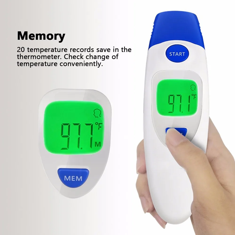 Nhiệt kế bệnh viện không tiếp xúc với hồng ngoại trán nhiệt kế đo nhiệt độ tai bé với CE & FDA phê duyệt