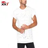 Latest style oversize distressed Linen drop shoulder mens 100% premium cotton Tee shirts