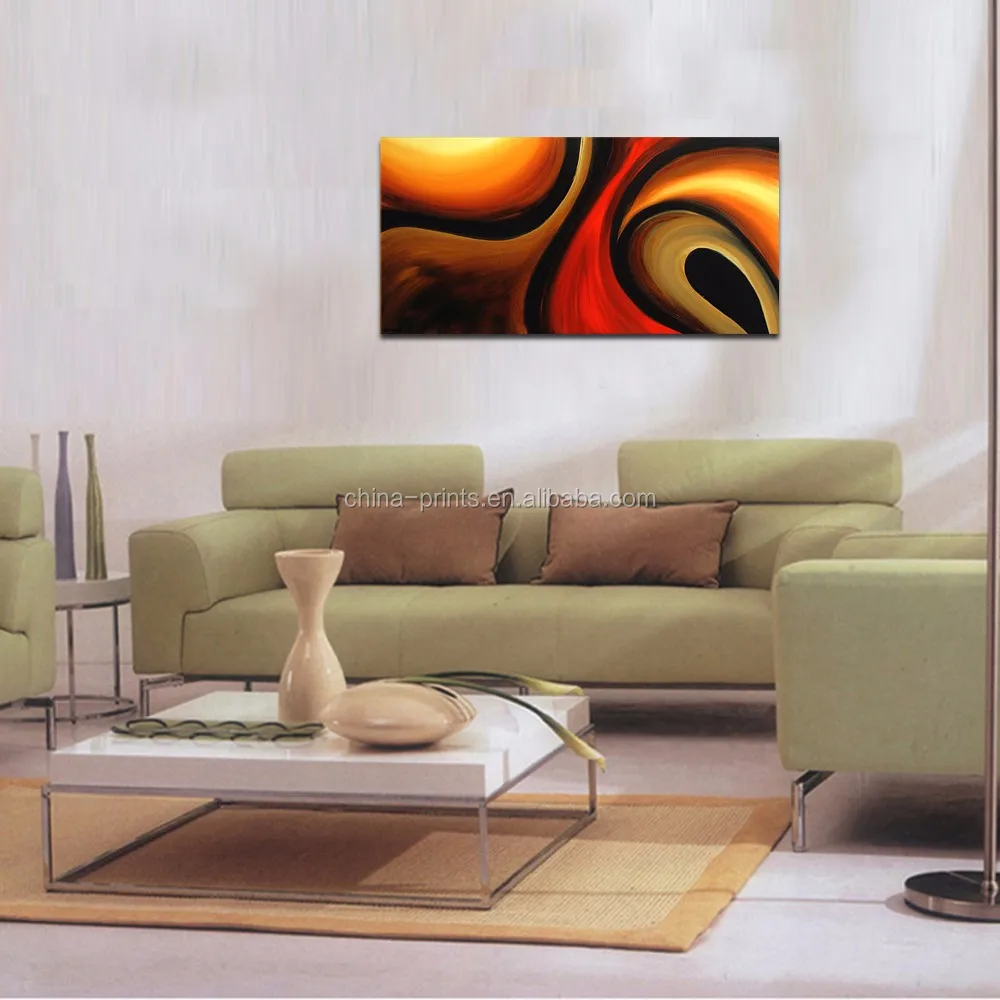 Hedendaagse handgemaakte olieverf/moderne canvas muur/woonkamer ...