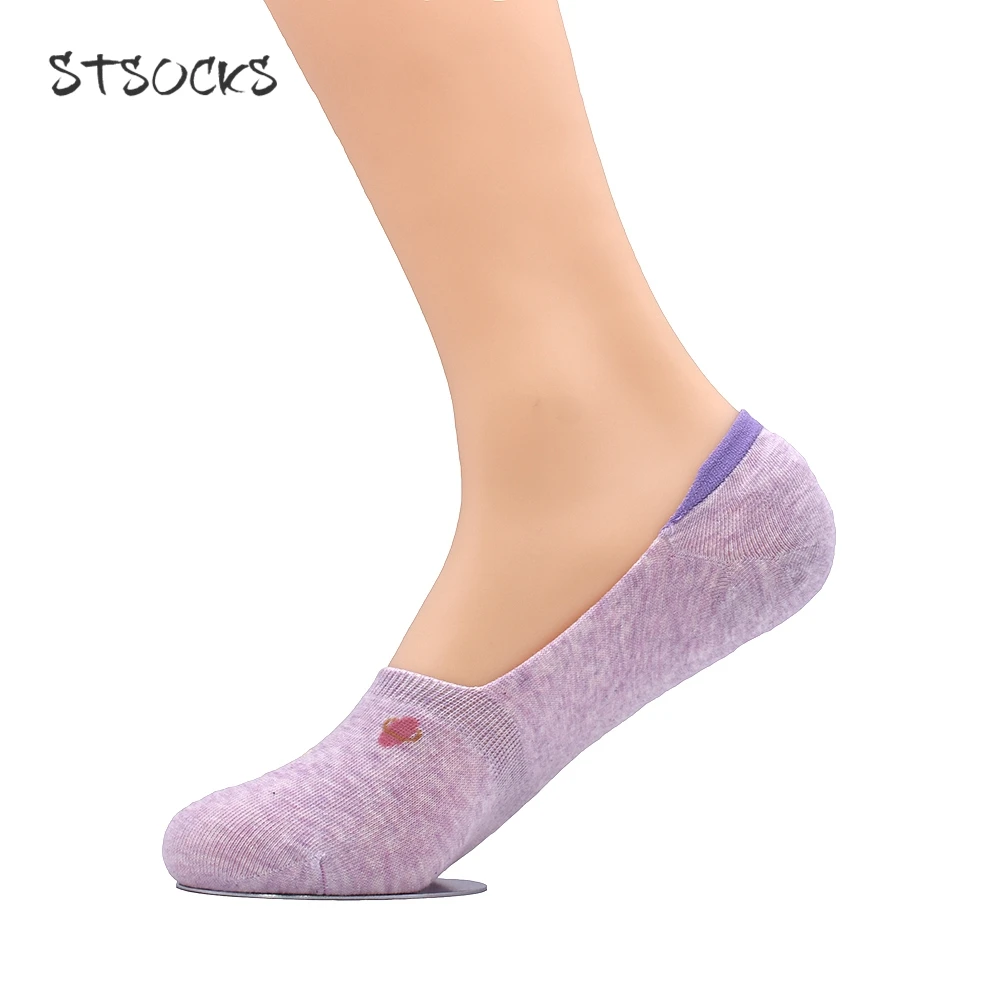 

Manufacturer Wholesale Custom Cotton Printed Women Loafer Dress No Show Cute Non Slip Invisible Socks, Customized