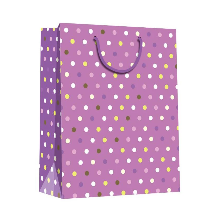2019 Top Quality Reusable Gray Circle Handmade Simple Design Lady Shopping Paper Gift Bags