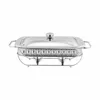 High Quality Commercial Round Metal chafing dishesglass butter dish