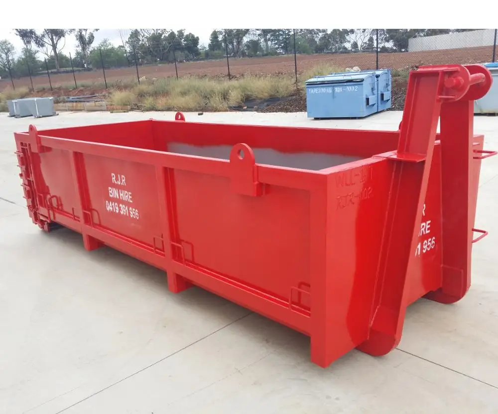 T403a 8m3 Hook Lift Bin Rubbish Roll On Off Hook Lift Bins For Outdoor