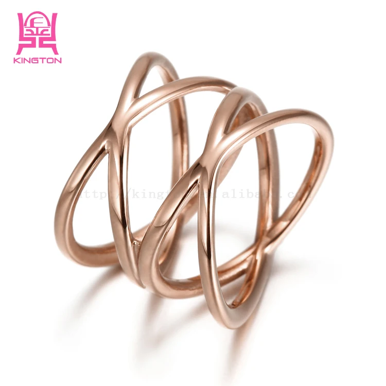 

wholesale fashion custom stainless steel cross ring, Rose gold;gold originel