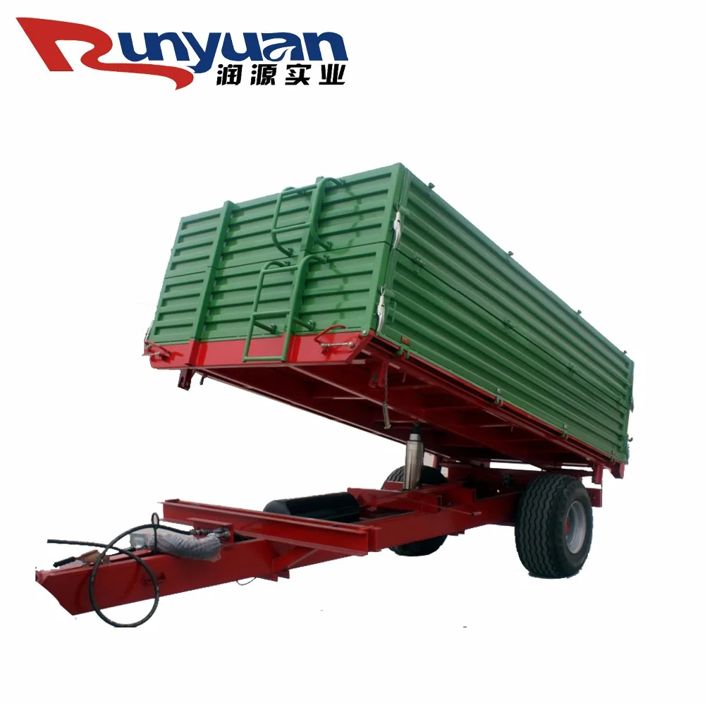 
Agricultural 2 ton trailer/ 5 ton trailer 2 wheel atv farm tractor three-point suspension tipper trailer good prices for sale 
