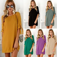 

Elegant Latest Design Woman Clothing Fashion Korean Lady Casual Dress