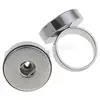 New Zinc Alloy Snap Ring setting blank mounting Flat Round gold rings without stones1136124