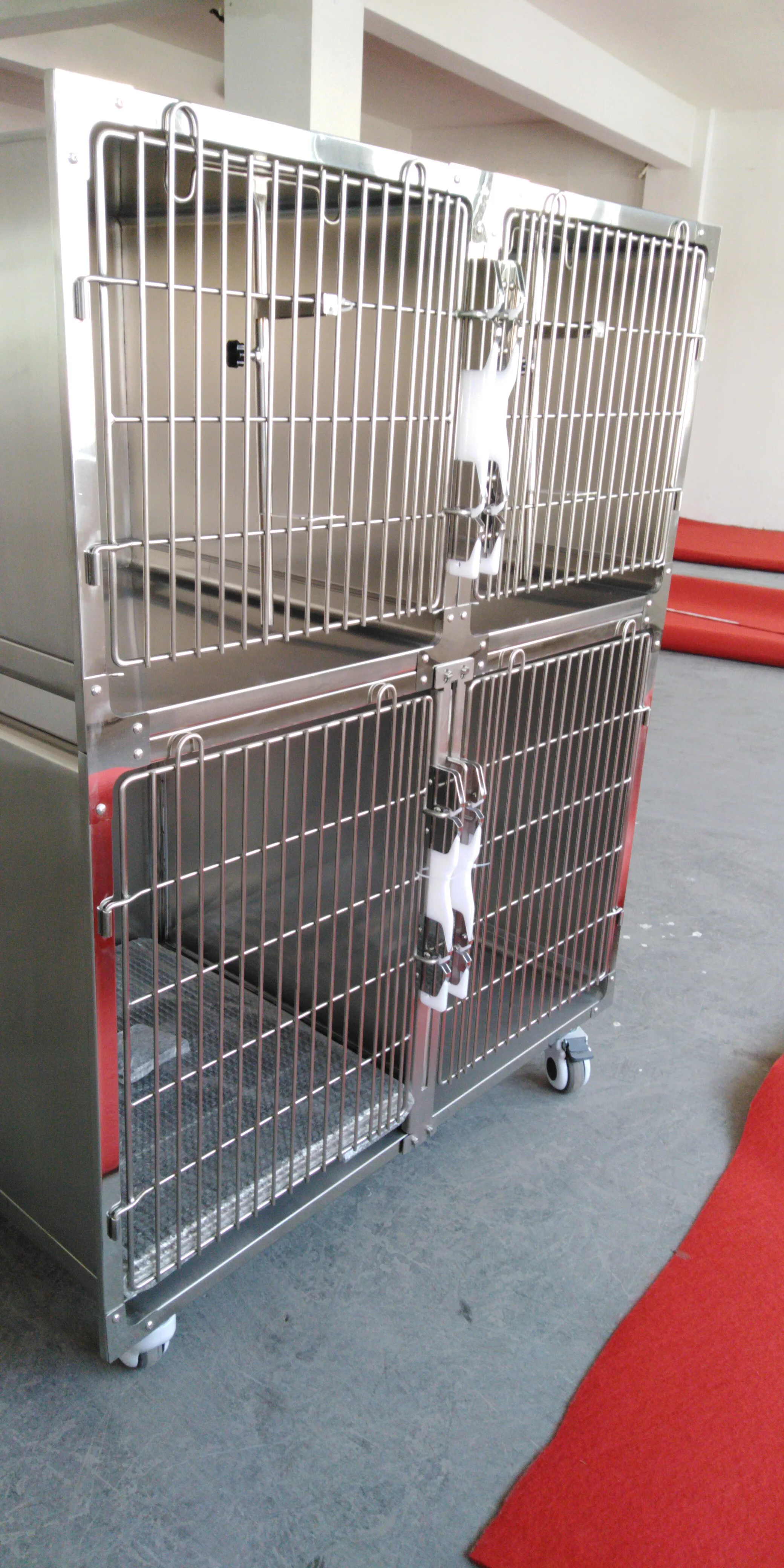 China dog cage pet hospital stainless steel wrought iron dog cage