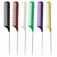 

Durable PP Hair Styling Tail Comb With Stainless Steel Tip Various Color Customized Available Hairdressing Comb For Hair Salon