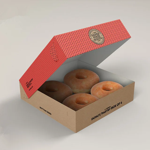 
Custom exo friendly wholesale paper donut packaging box with custom logo 