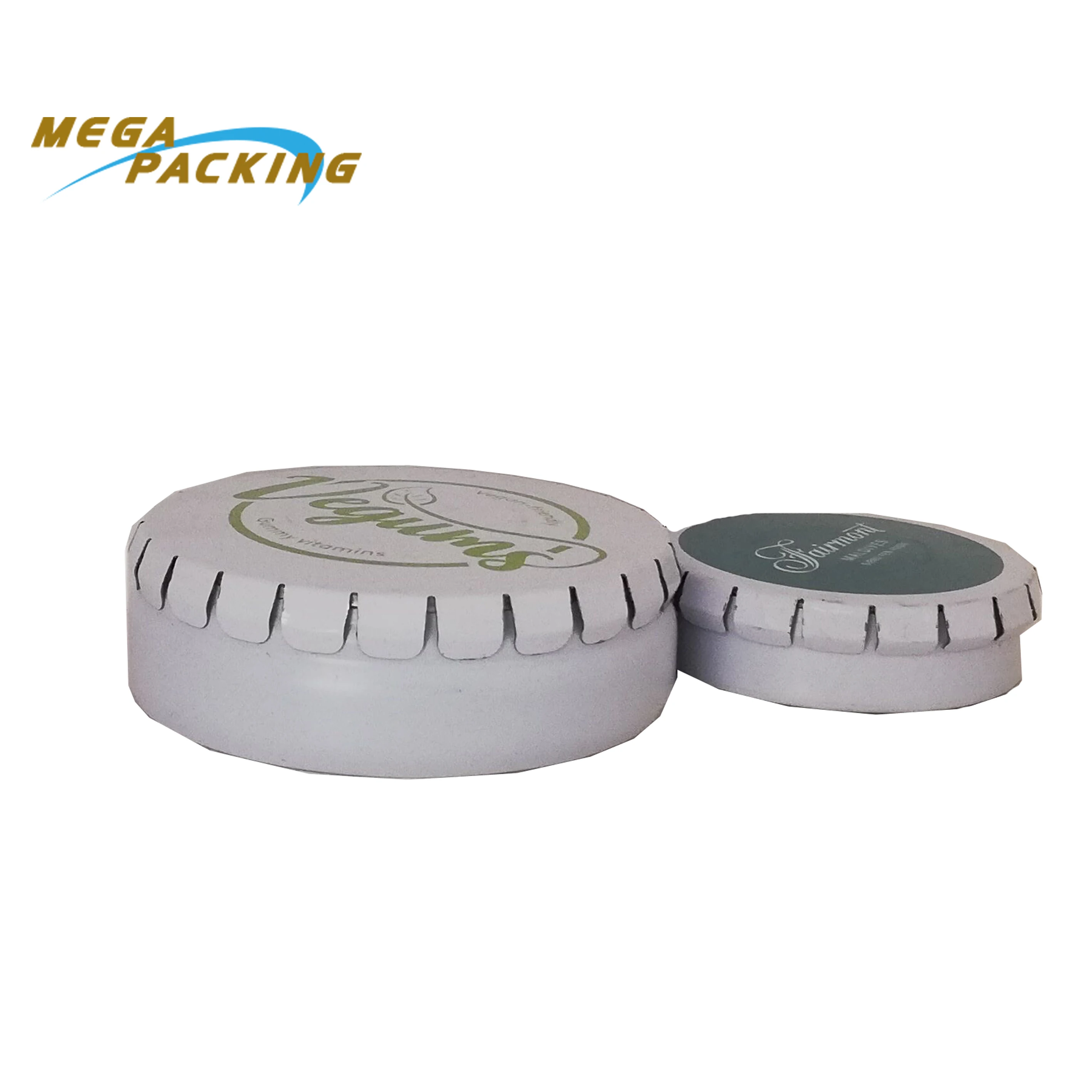 
Round shaped click clack mint tin box metal candy can 