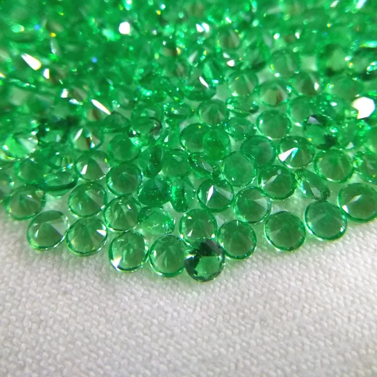 emerald (slightly) yellowish green round loose nanogem