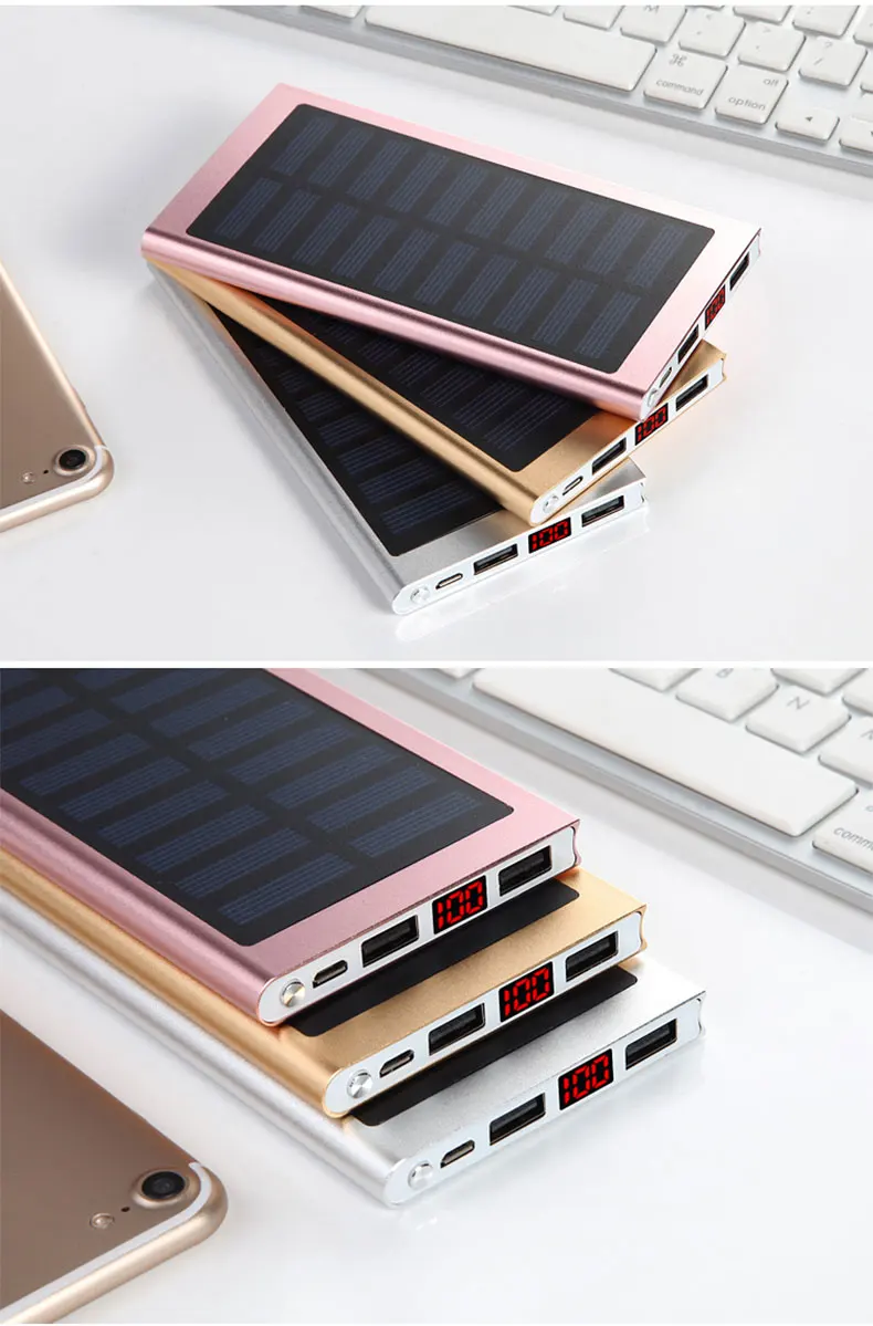 Power Bank Solar Cell 50000mah Battery Charger Power Banks For Xiaomi