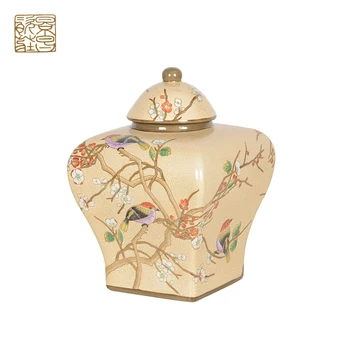 Fashion Wholesale Decorative Jar Retro Decorations Ceramic Bin