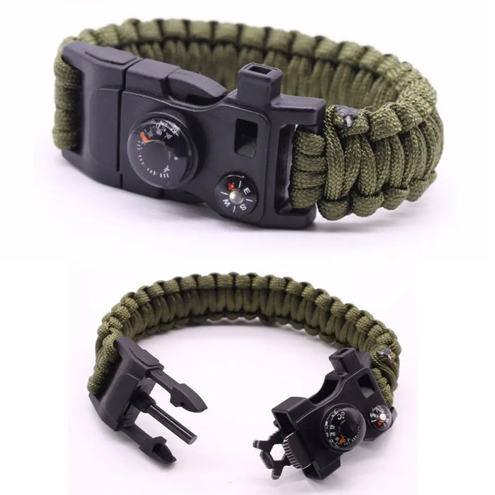 Paracord Survival Bracelet 500 Lb Hiking Gear Travelling Camping Gear ...