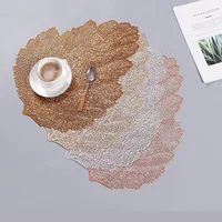 

wholesale PVC placemat leaf shape