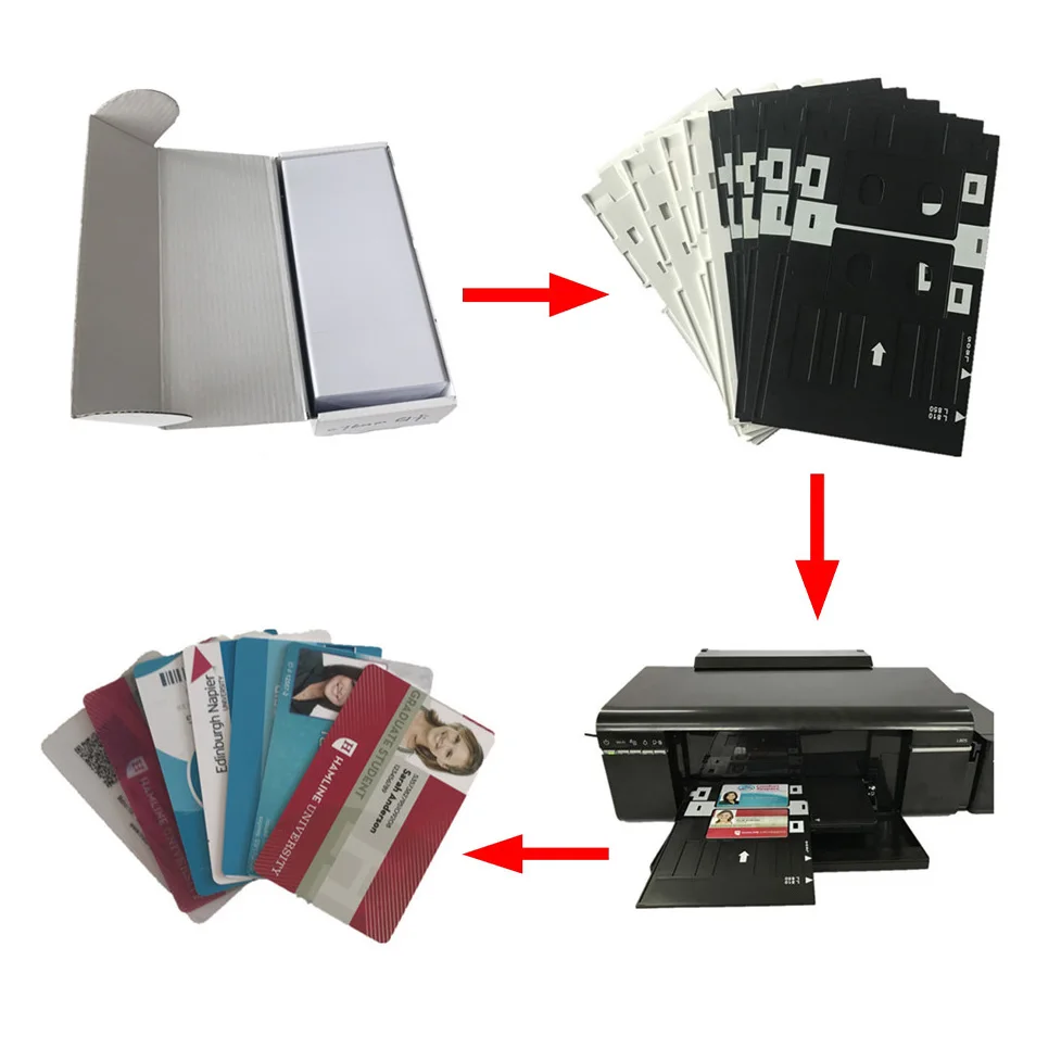 Pvc Id Card Tray For Epson L800 L801 L805 L810 L850 Inkjet Printers To