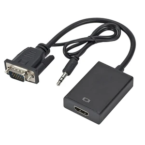 VGA to HDMI Converter Cable Adapter Audio