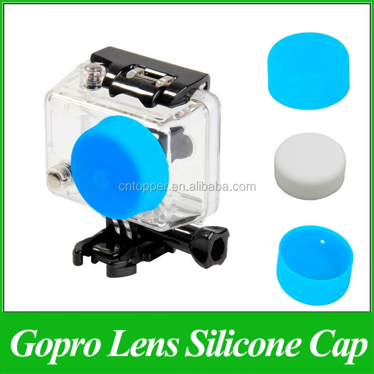 GP42 Go pro Lens Protective Soft Rubber Sport Camera Accessories Silicone Cap For Go pro HD Hero2 Waterproof Case