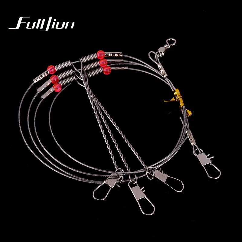 

Fulljion Fishing Tackle Accessories Stainless Steel Fishing Rigs Balance Bracket Wire Leader Rope Line Swivel String Hooks