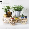 Pan shelf for plants fancy rustic decorative flower racks plywood small wooden Flower pot stands