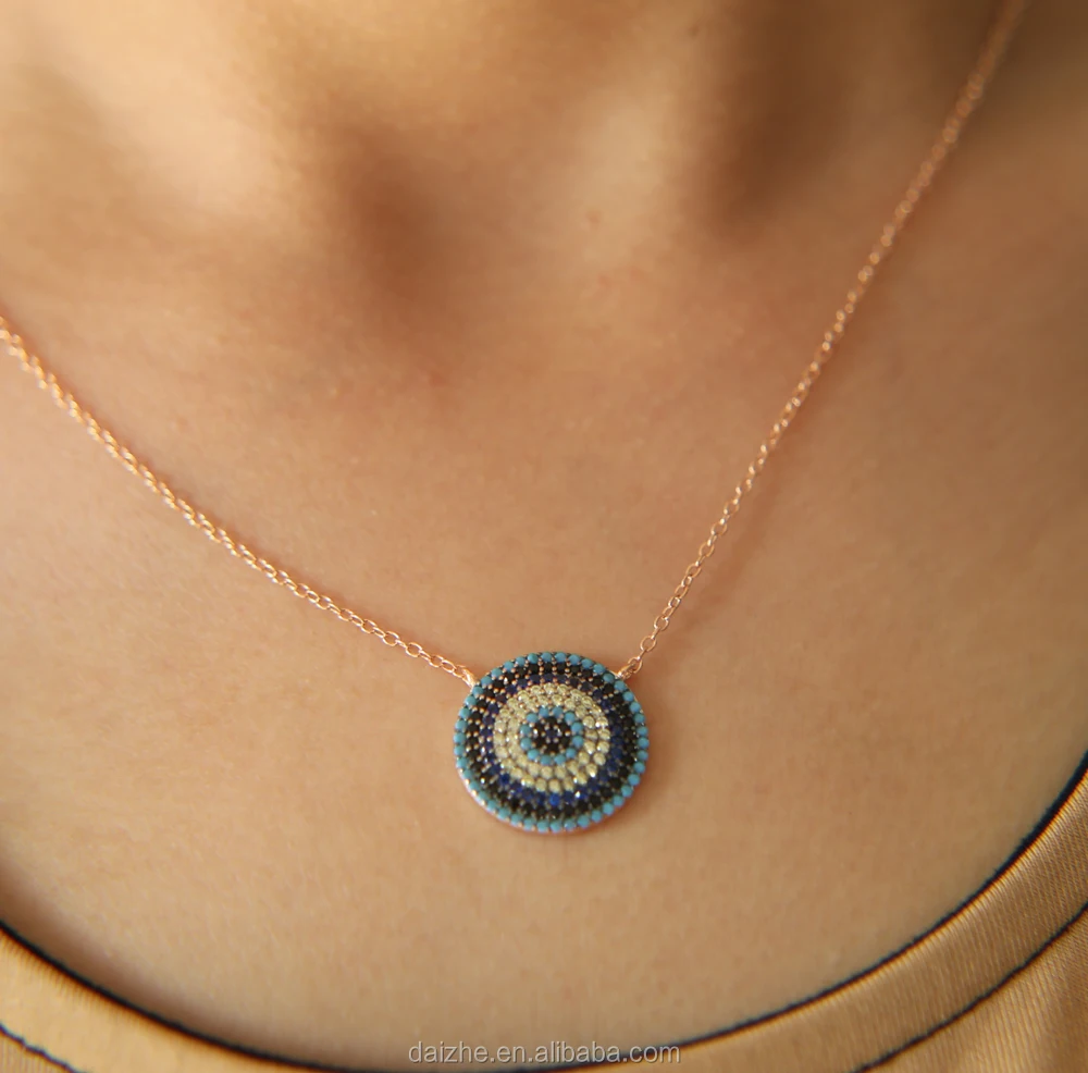 

luxury 2021 summer drop shipping 925 sterling silver turquoise necklace