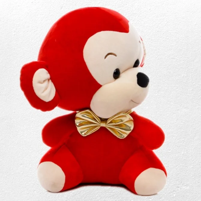 red monkey stuffed animal