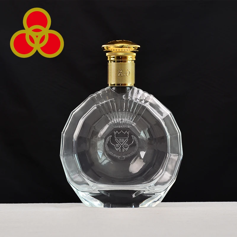 
Top quality crystal 700ml XO/Brandy glass bottle from Shandong Jingbo 
