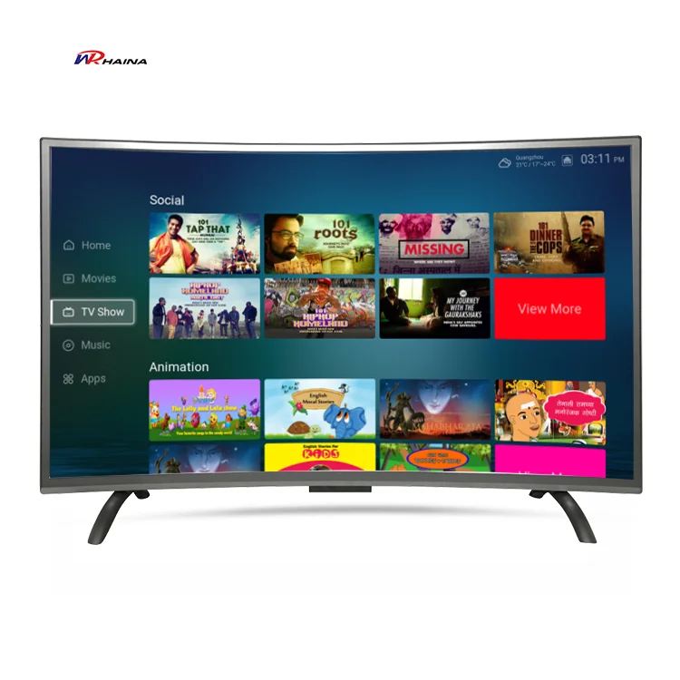 Hot sale television 32 inch smart curved tv with WIFI