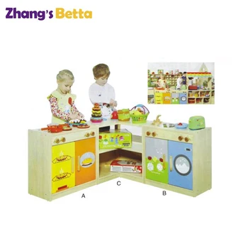 wooden kitchen set for preschool