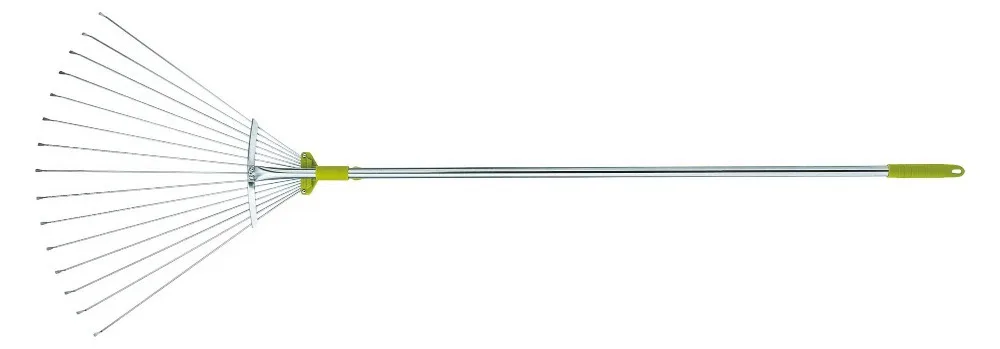 
(PC-1048E) 15 Flat Tine Telescopic Adjustable Lawn Garden Rake 