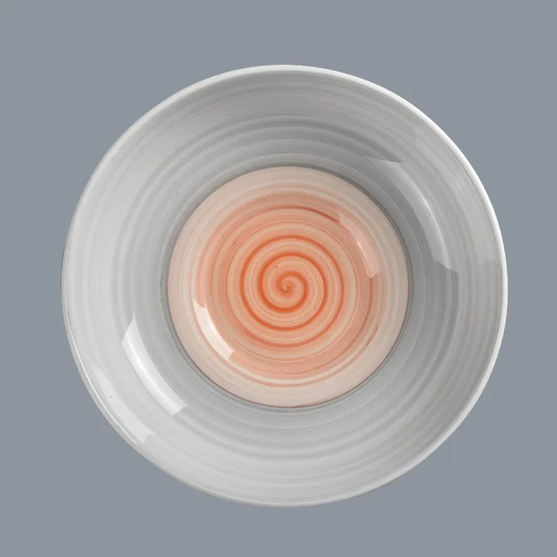product-Two Eight-dinner plate color ceramic pasta plate restaurant-img-4