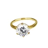 3 microns gold plating jewelry wedding ring with cz
