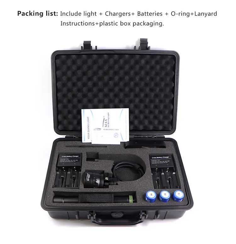 Cave Diving Himax H01 Slim 3500lumen Dive Canister Light With Goodman