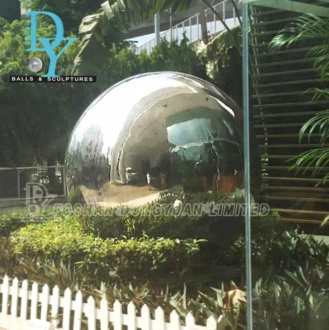 Public Art Stainless Steel Garden Decorative Spheres, Large Stainless Steel Reflective Balls