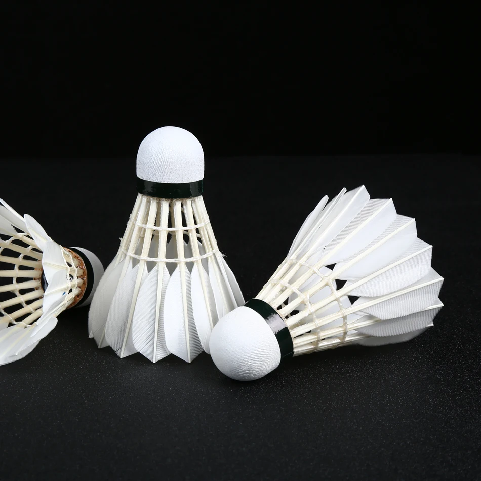 

manufacturer China factory top grade shuttlecock goose feather, White