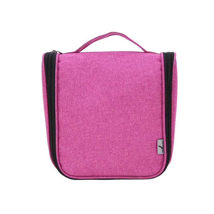 

Travelsky Hot Sale custom logo mesh cosmetic makeup organizer hanging travel wash bag cosmetic toiletry bag