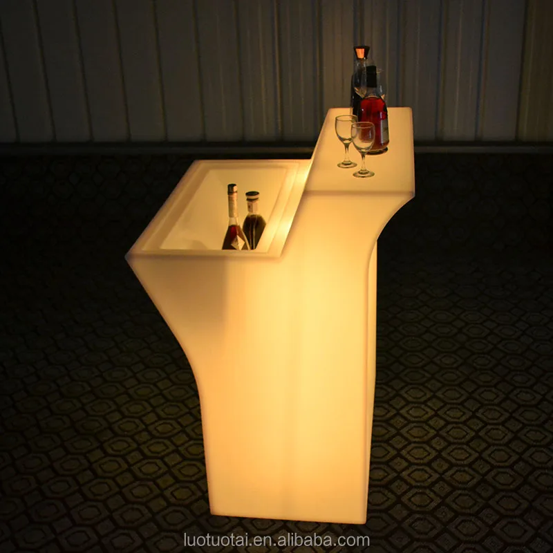 
led outdoor furniture Color Changing Rechargeable Led Bar Counter/led home bar counter lighting 