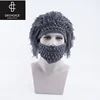 Dechoice Handmade Knitted Men Winter Crochet Mustache Hat Beard Beanies Face Tassel Bicycle Mask Ski Warm Cap Funny Hat