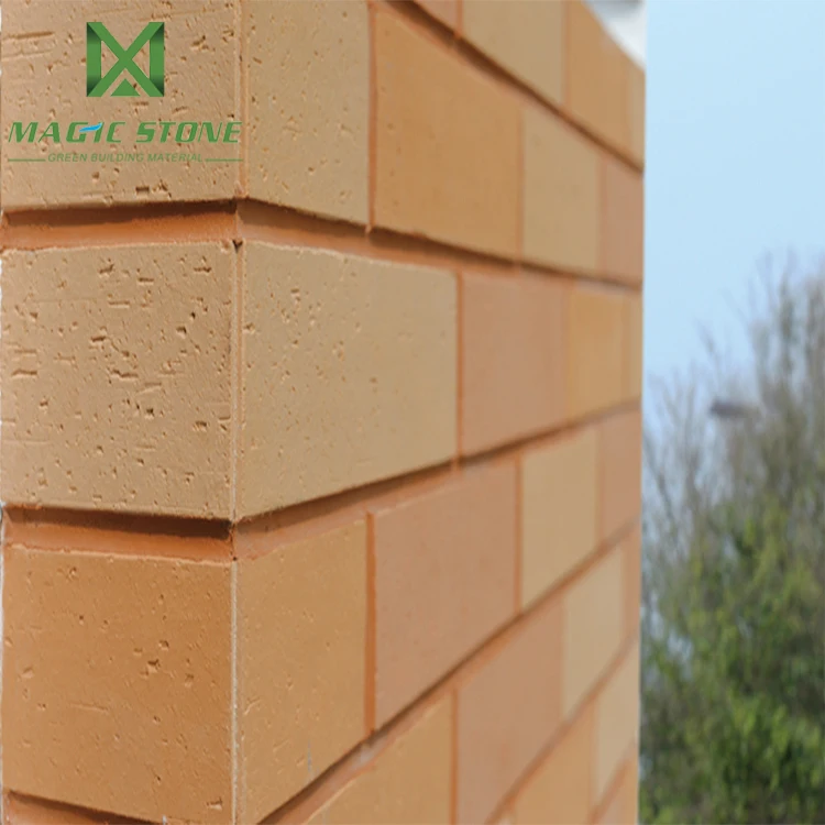 Flexible orange facing brick exterior school wall cladding brick