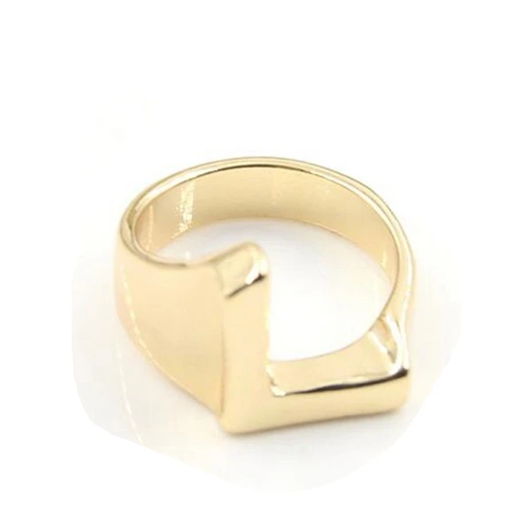 

Fashion New Gold Plated Letter L Shape Alphabet Ring