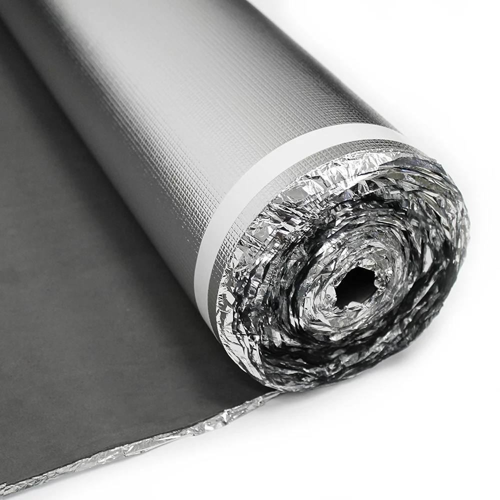 3mm Water Proof Black Eva Foam Roll Acoustic Underlayment With Silver