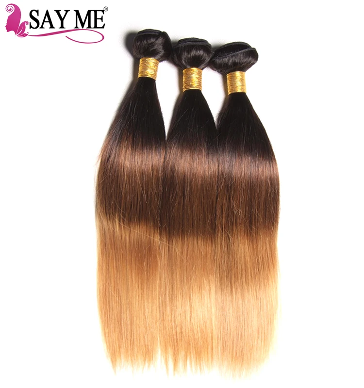Say Me 16 18 20 Inch 1b 4 27 Straight Human Hair Weave Brazilian