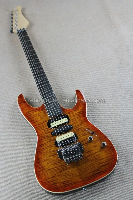 Weifang Rebon 6 String Tremolo Floyd Rose Flamed Maple Electric Guitar