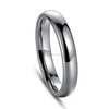 4mm Scratched Resistant Simple Gray Comfort Fit Domed Tungsten Rings for Women