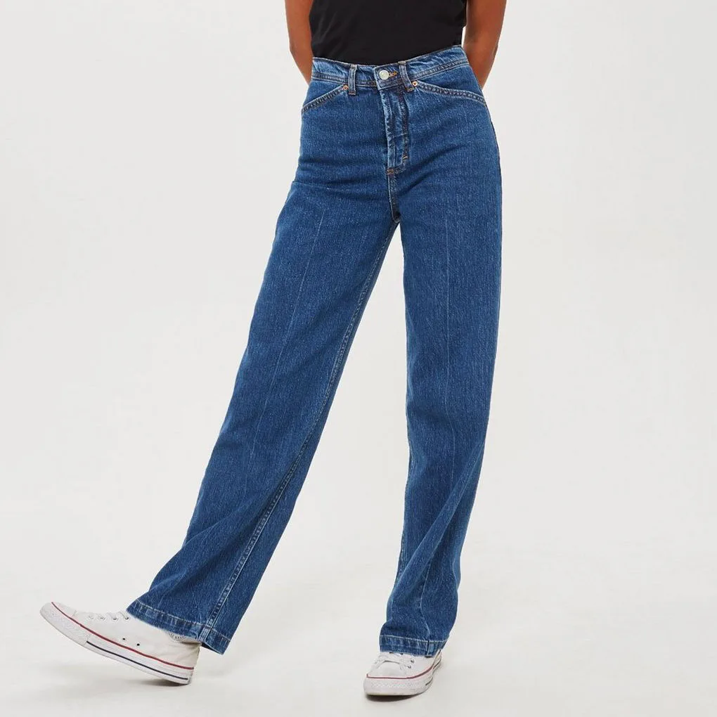 knit denim jeans