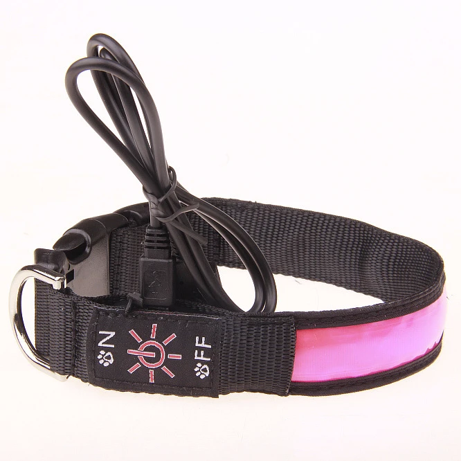 

Factory Made In China Nylon Flashing Led Dog Collar, Light Dog Collar, Led Light Dog Collars