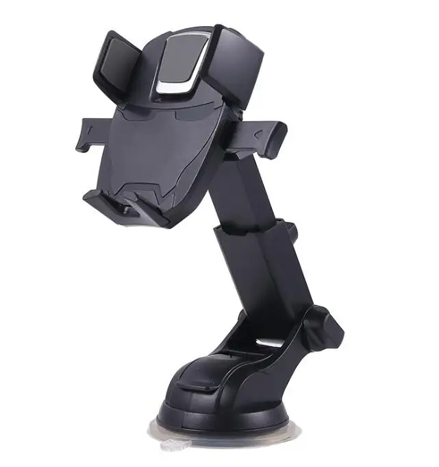 

Universal telescopic arm automatic lock one touch car mobile phone holder on dashboard, Black